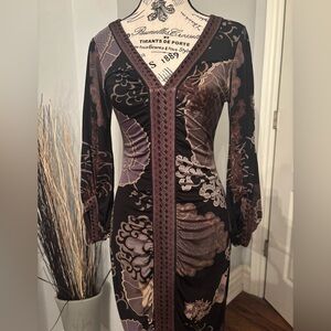 Hale Bob Mixed Print Multi Coloured Silk Dress